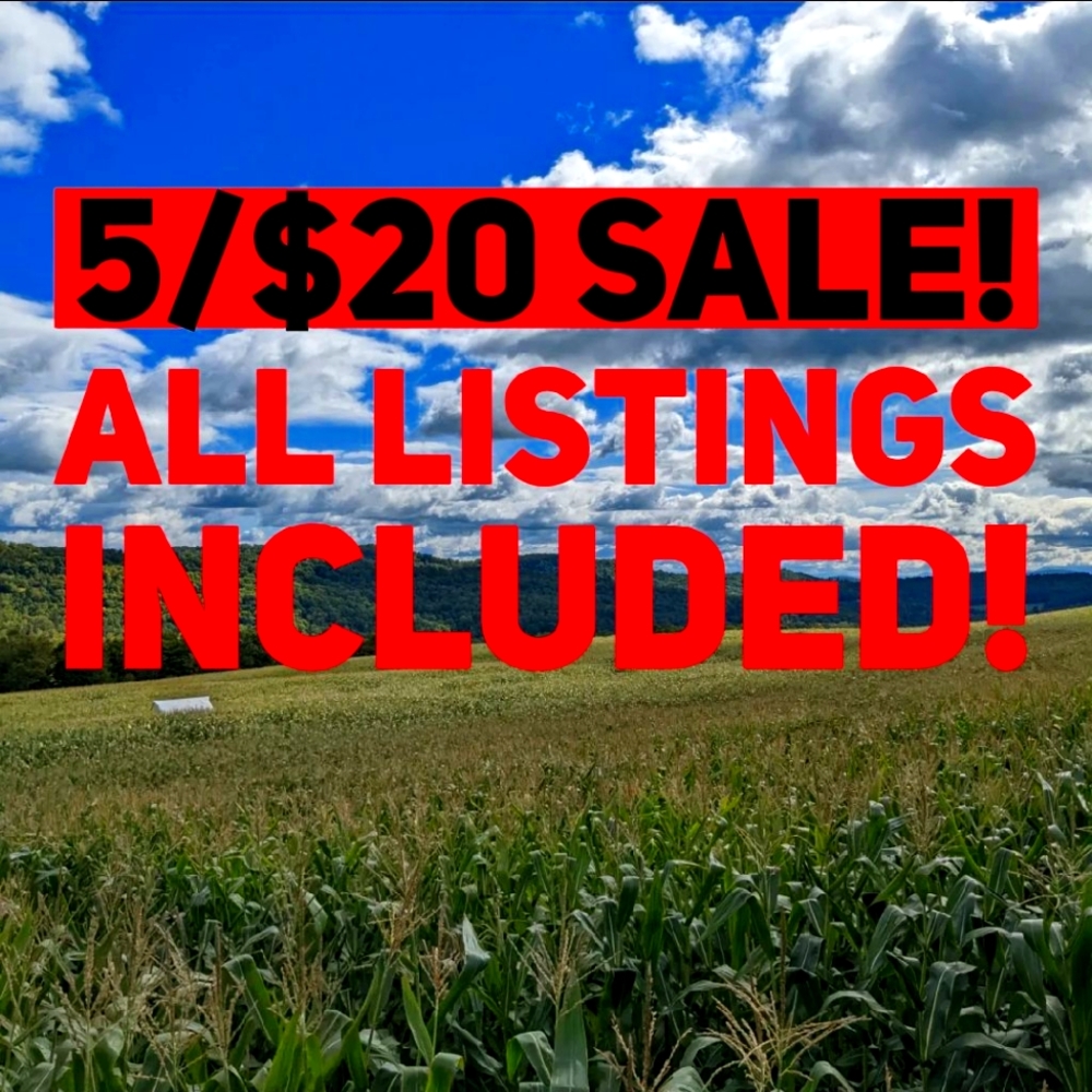 5/$20 Sale! All Listings Included!